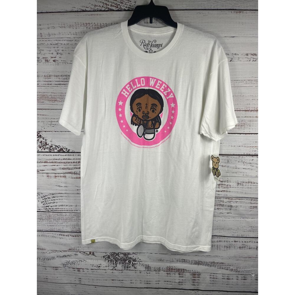 Rich Scampi Hello Weezy Shirt Women's XL Graphic Hip Hop Cartoon Rare Rap Music